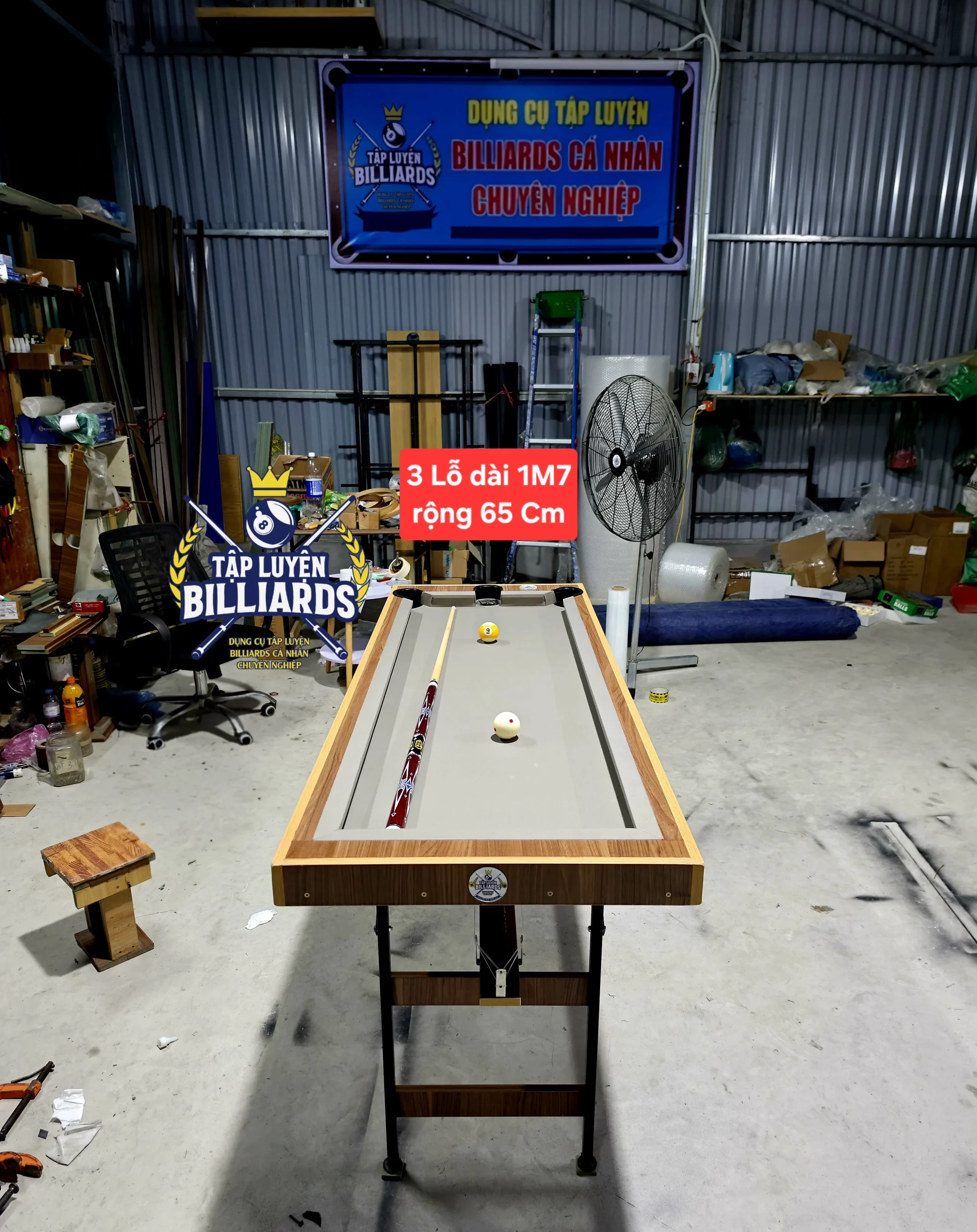 MẪU MỚI – Bàn tập Billards 3 lỗ Tại nhà Chân Gấp gọn dài 1M7, rộng 65cm – Bàn tập bida 3 lỗ – Bàn tập bida tại nhà, phù hợp không gian gia đình của Tập Luyện Billards