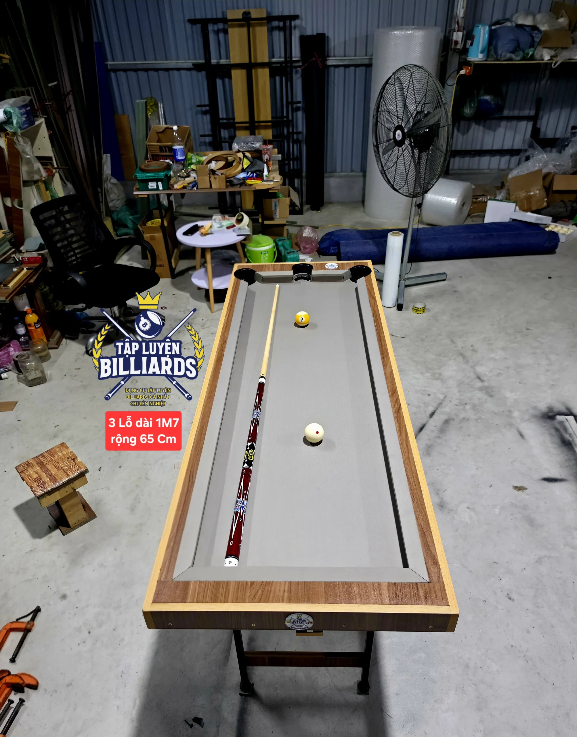 MẪU MỚI – Bàn tập Billards 3 lỗ Tại nhà Chân Gấp gọn dài 1M7, rộng 65cm – Bàn tập bida 3 lỗ – Bàn tập bida tại nhà, phù hợp không gian gia đình của Tập Luyện Billards
