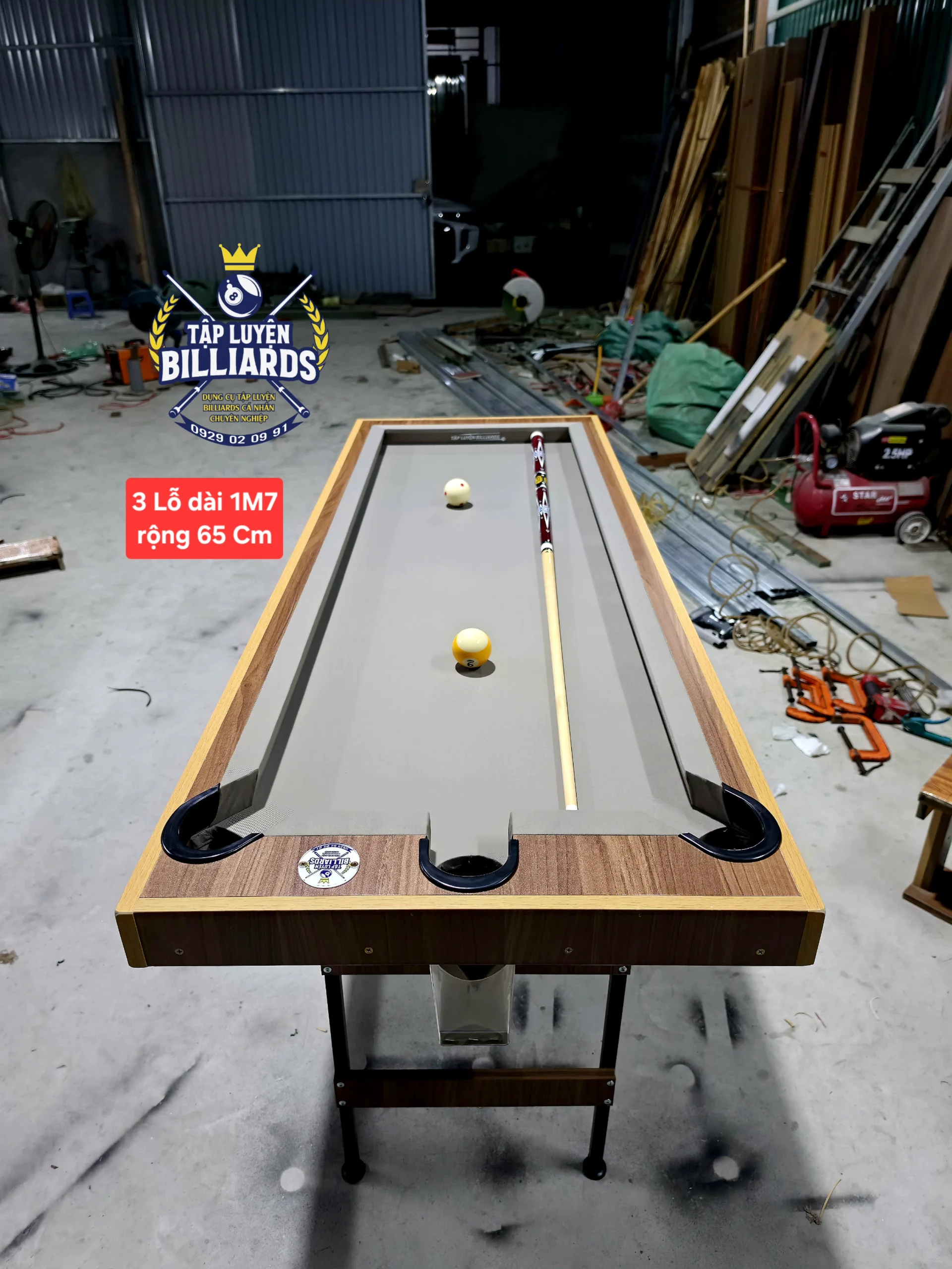 MẪU MỚI – Bàn tập Billards 3 lỗ Tại nhà Chân Gấp gọn dài 1M7, rộng 65cm – Bàn tập bida 3 lỗ – Bàn tập bida tại nhà, phù hợp không gian gia đình của Tập Luyện Billards