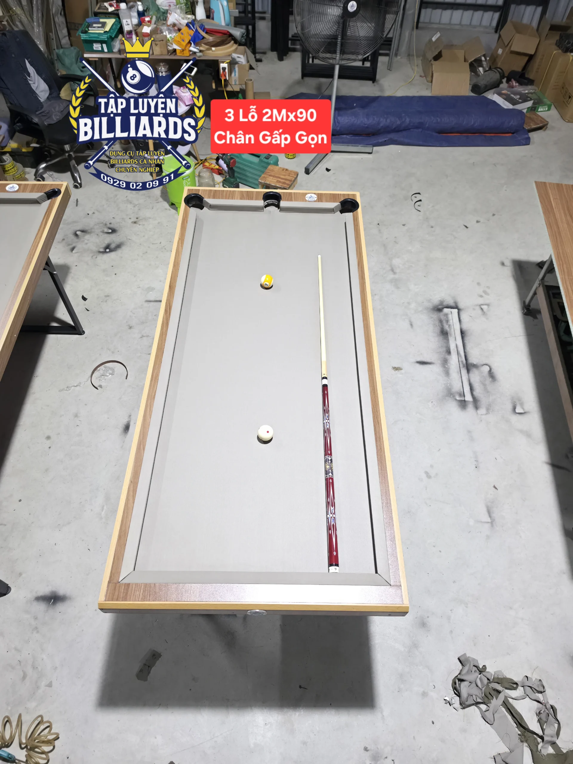 MẪU MỚI – Bàn tập Billiards 3 lỗ Tại nhà Chân Gấp gọn dài 2M , rộng 90cm – Bàn tập bida 3 lỗ – Bàn tập bida tại nhà, phù hợp không gian gia đình của Tập Luyện Billiards