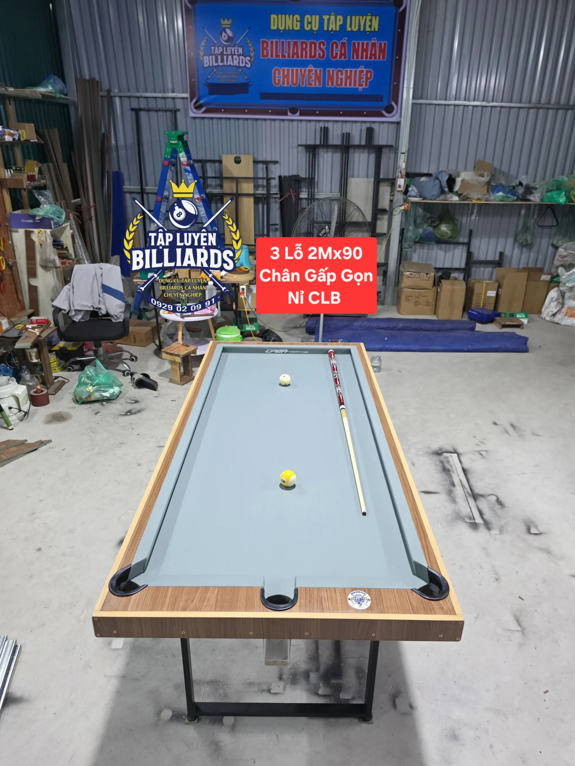 MẪU MỚI – Bàn tập Billiards 3 lỗ Tại nhà Chân Gấp gọn dài 2M , rộng 90cm – Bàn tập bida 3 lỗ – Bàn tập bida tại nhà, phù hợp không gian gia đình của Tập Luyện Billiards