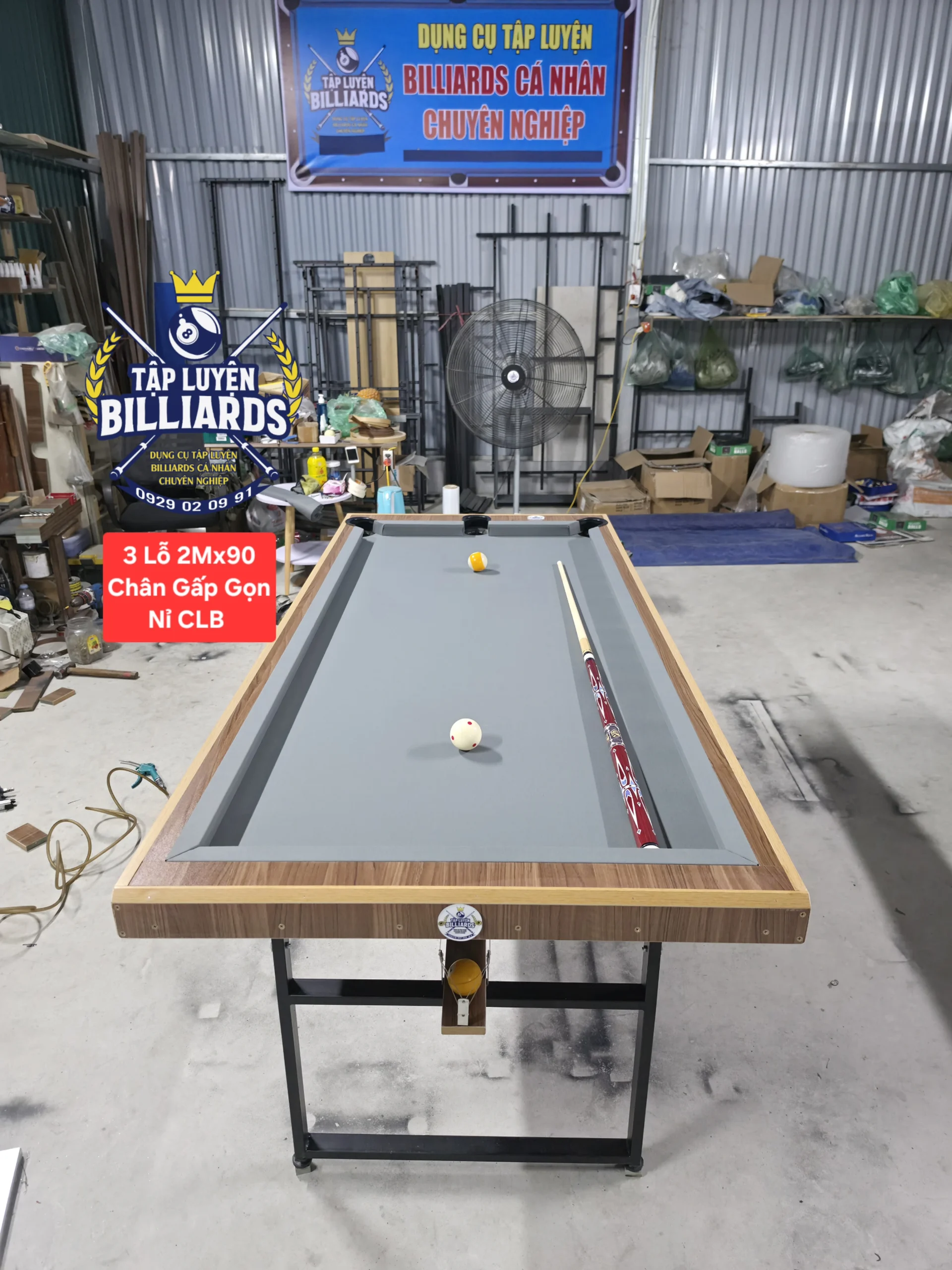 MẪU MỚI – Bàn tập Billiards 3 lỗ Tại nhà Chân Gấp gọn dài 2M , rộng 90cm – Bàn tập bida 3 lỗ – Bàn tập bida tại nhà, phù hợp không gian gia đình của Tập Luyện Billiards