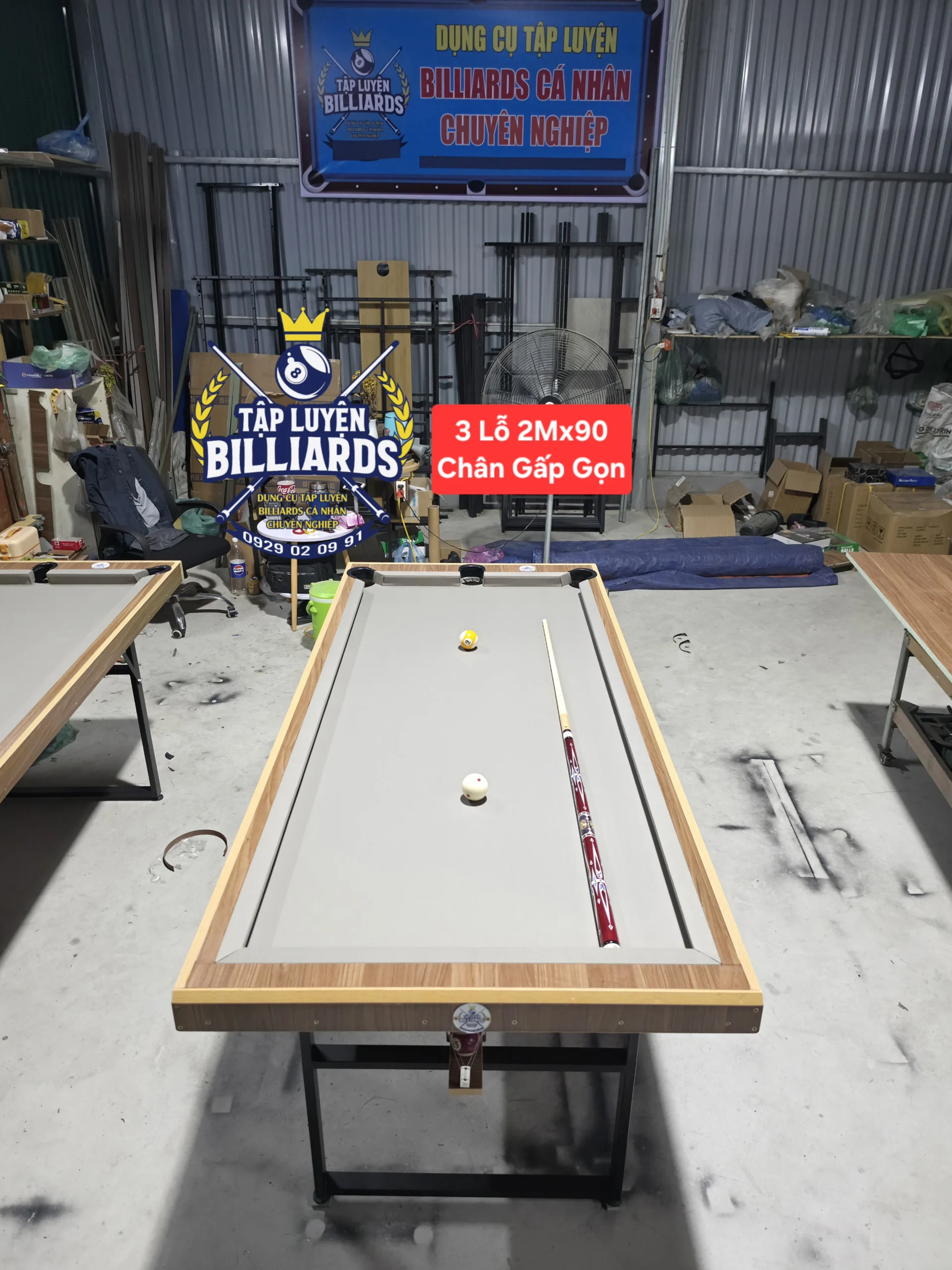MẪU MỚI – Bàn tập Billiards 3 lỗ Tại nhà Chân Gấp gọn dài 2M , rộng 90cm – Bàn tập bida 3 lỗ – Bàn tập bida tại nhà, phù hợp không gian gia đình của Tập Luyện Billiards