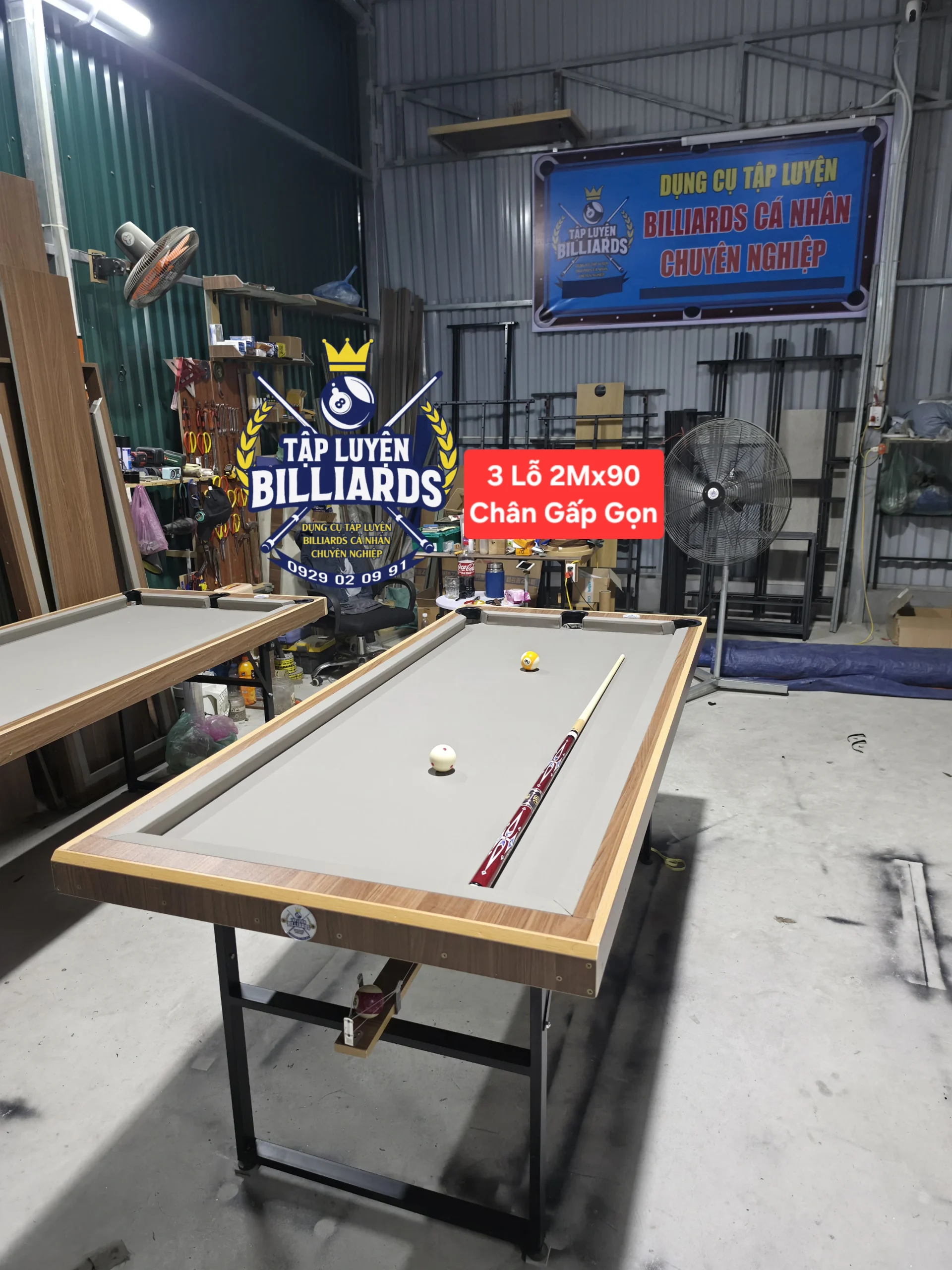 MẪU MỚI – Bàn tập Billiards 3 lỗ Tại nhà Chân Gấp gọn dài 2M , rộng 90cm – Bàn tập bida 3 lỗ – Bàn tập bida tại nhà, phù hợp không gian gia đình của Tập Luyện Billiards