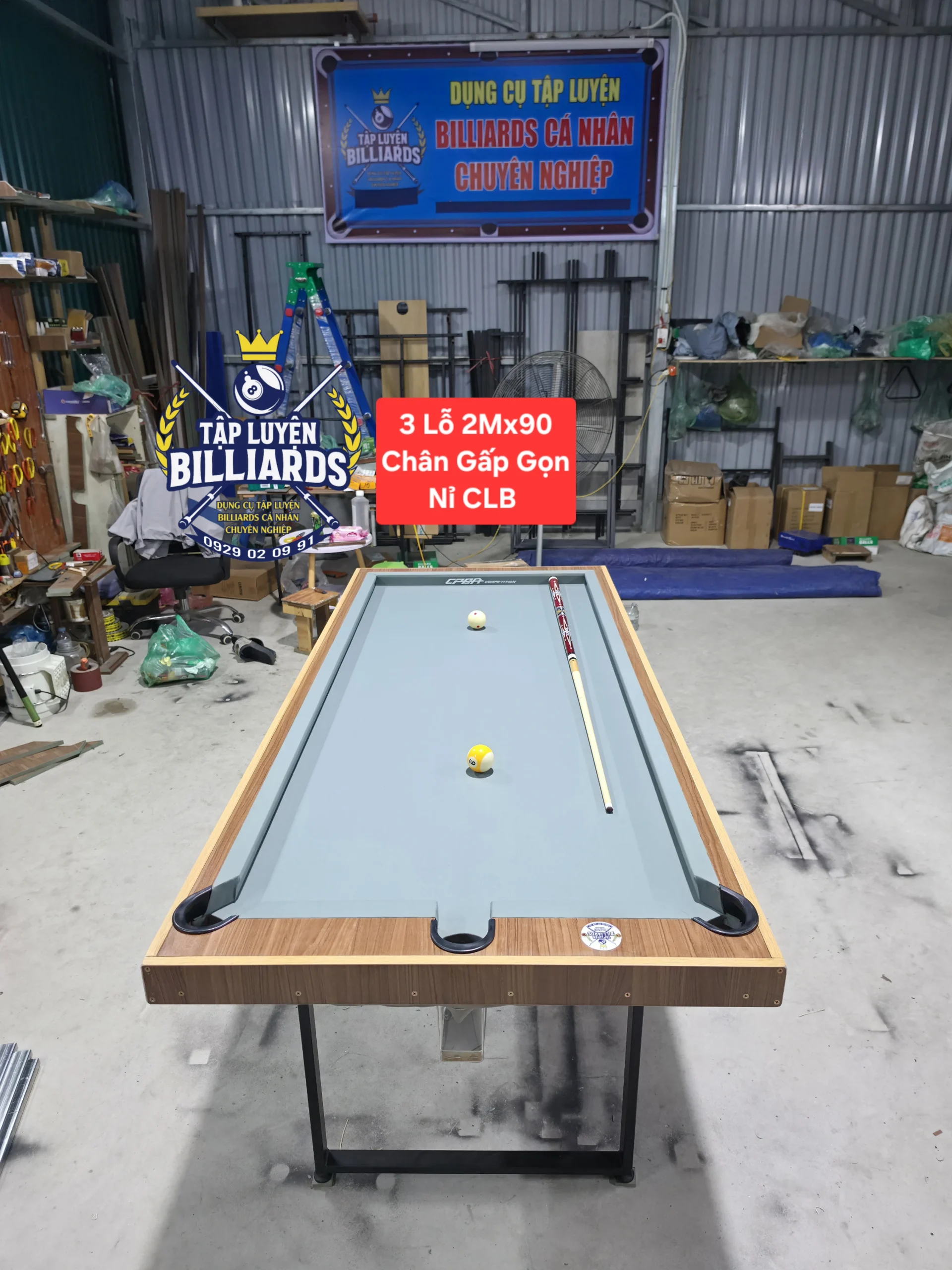 MẪU MỚI – Bàn tập Billiards 3 lỗ Tại nhà Chân Gấp gọn dài 2M , rộng 90cm – Bàn tập bida 3 lỗ – Bàn tập bida tại nhà, phù hợp không gian gia đình của Tập Luyện Billiards