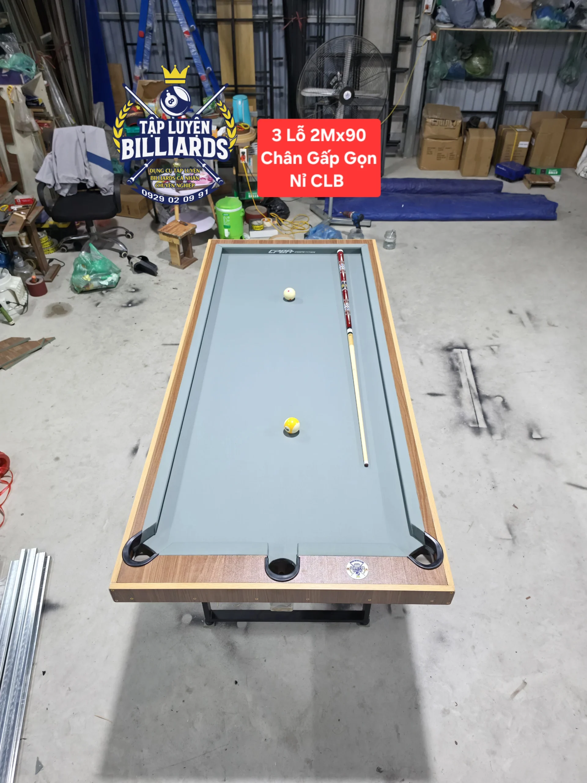 MẪU MỚI – Bàn tập Billiards 3 lỗ Tại nhà Chân Gấp gọn dài 2M , rộng 90cm – Bàn tập bida 3 lỗ – Bàn tập bida tại nhà, phù hợp không gian gia đình của Tập Luyện Billiards