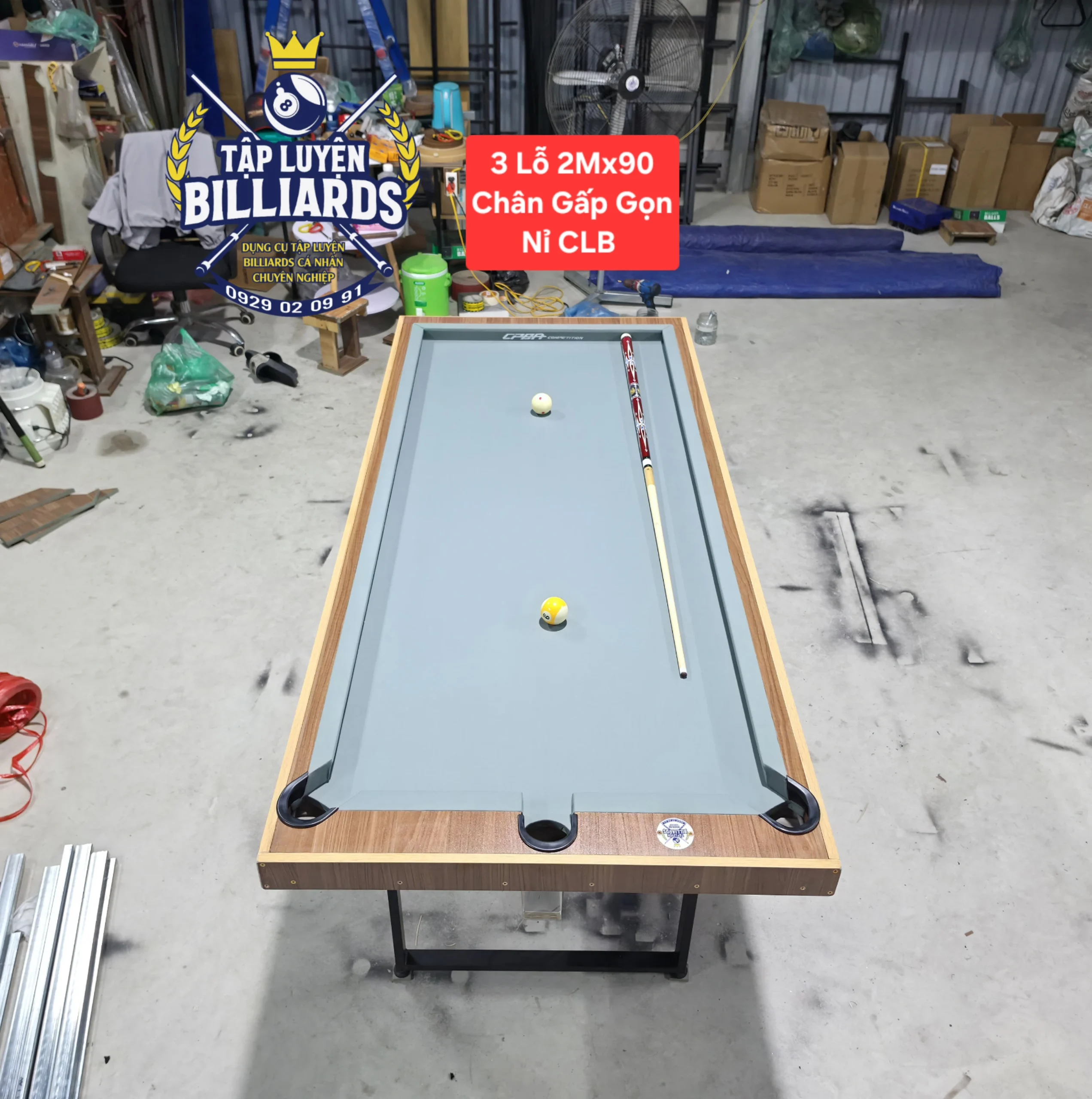 MẪU MỚI – Bàn tập Billiards 3 lỗ Tại nhà Chân Gấp gọn dài 2M , rộng 90cm – Bàn tập bida 3 lỗ – Bàn tập bida tại nhà, phù hợp không gian gia đình của Tập Luyện Billiards