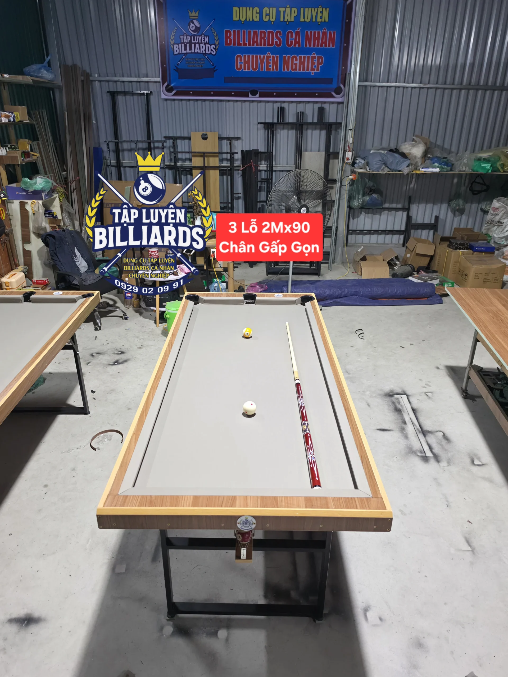 MẪU MỚI – Bàn tập Billiards 3 lỗ Tại nhà Chân Gấp gọn dài 2M , rộng 90cm – Bàn tập bida 3 lỗ – Bàn tập bida tại nhà, phù hợp không gian gia đình của Tập Luyện Billiards