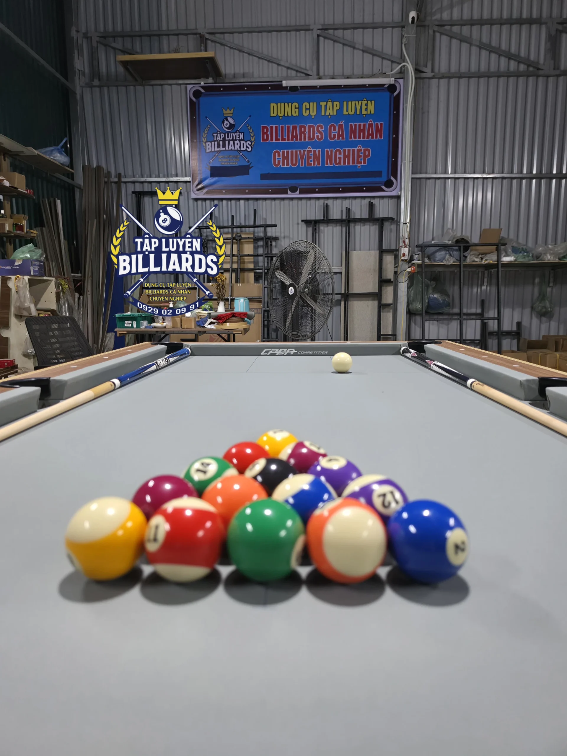 Bàn bida mini 6 Lỗ Plus dài 2M1x1M2, Chân gấp gọn, sử dụng bóng CLB của Tập Luyện Billiards – Nâng cấp nỉ CLB : CPBA