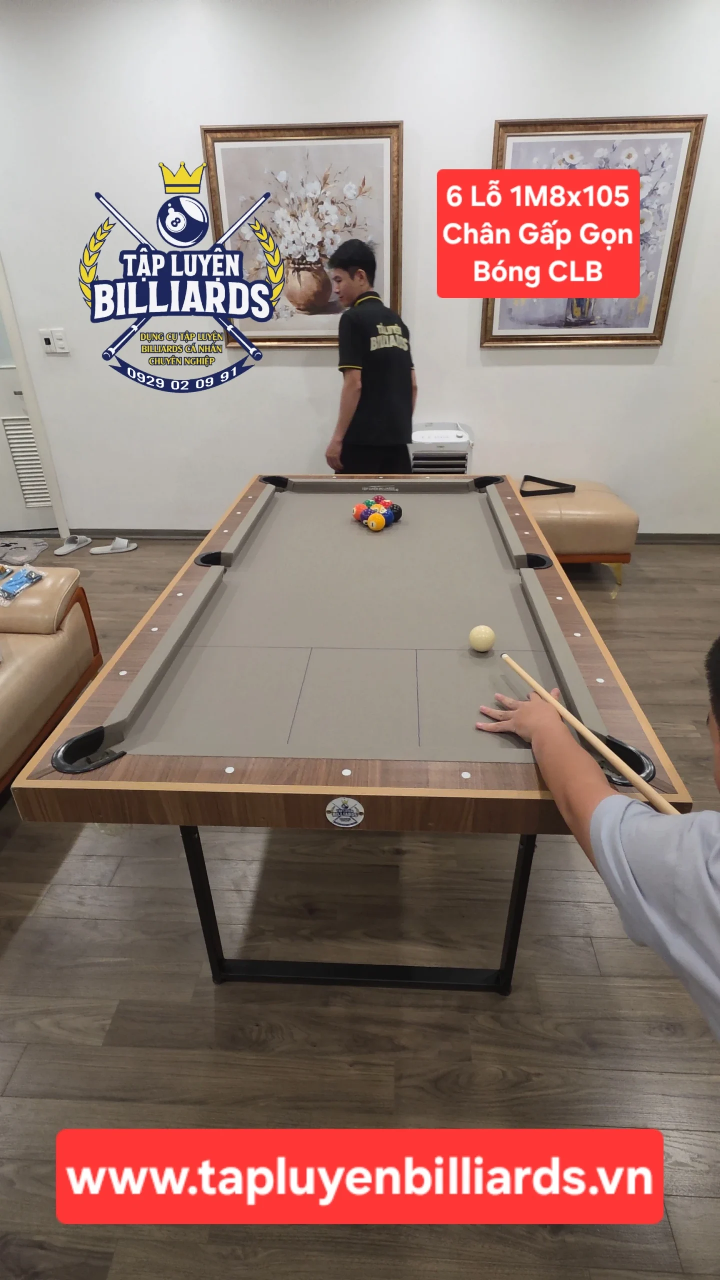 Bàn Bida Mini Chân Gấp Gọn dài 1M8x105 của Tập Luyện Billiards – Bản Bóng CLB, Gậy CLB . Bàn Bida Lỗ Mini Tại Nhà Giúp Tập Luyện, Vui Chơi và Phát Triển Kỹ Năng Billards
